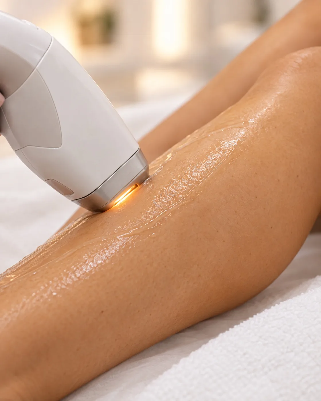 Imagem ilustrativa de aplicação de depilação a laser