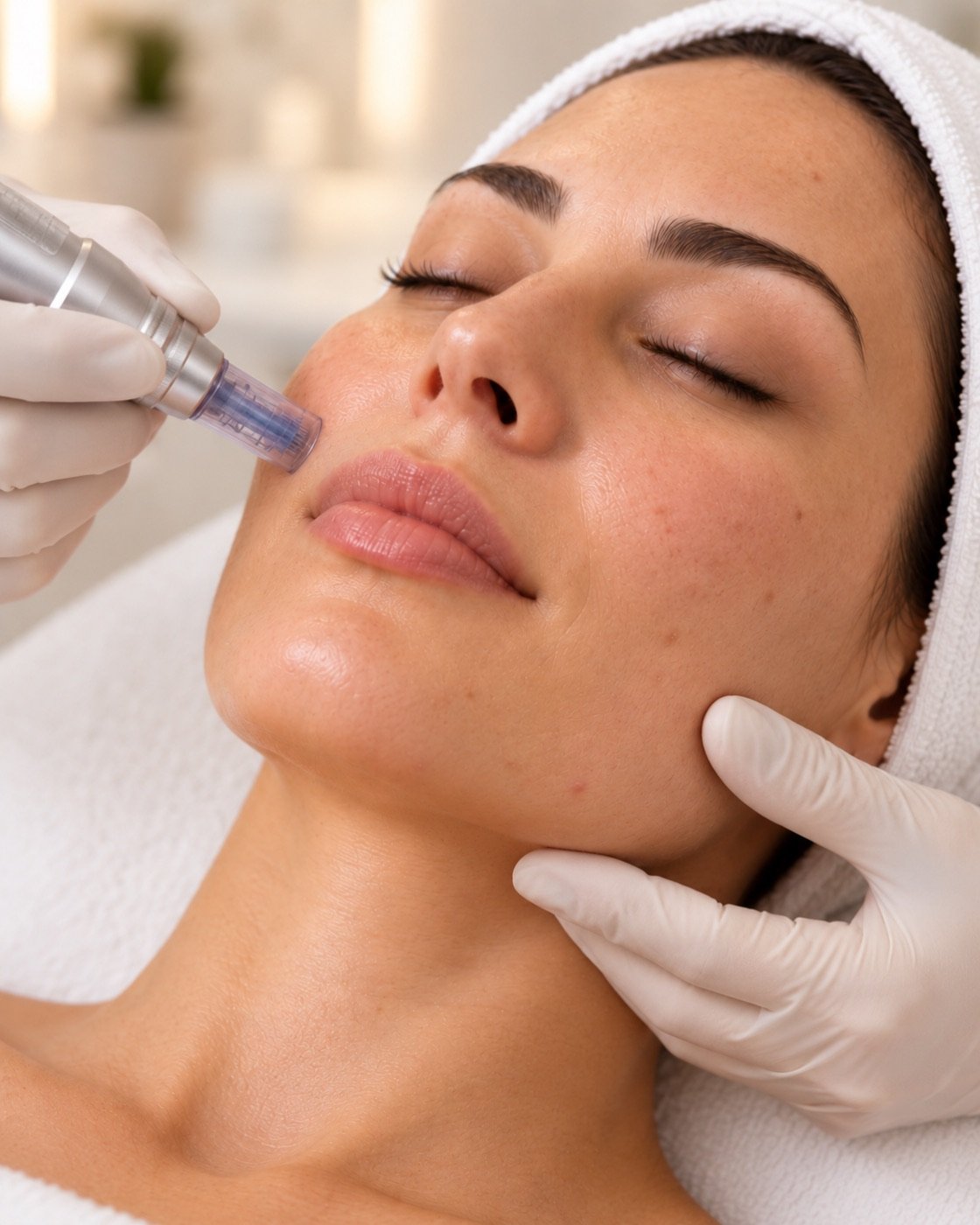 Procedimento facial ilustrativo